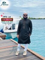 কালো কালার পাঞ্জাবী 13 - Image 3