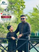 কালো কালার পাঞ্জাবী 13 - Image 4