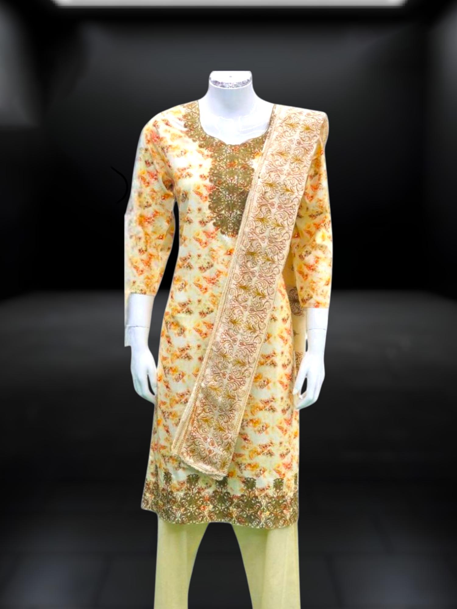 product_1768742912_9138 অরেঞ্জ কালার থ্রী-পিস/টু-পিস - 720t - Image 1